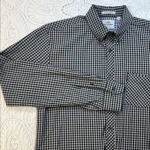 Ben Sherman Classic Gingham Checkered Button Down Long Sleeve Shirt - Men’s L